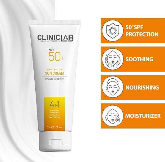 ClinicLab 50 SPF Protector Sun Cream 50ml – High Protection Sunscreen for Face & Body 1