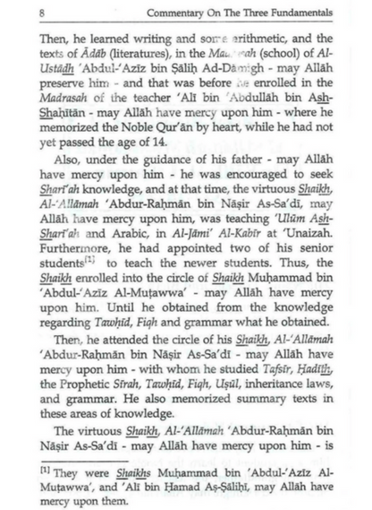 Commentary on the Three Fundamental Principles of Islam – Sharh Thalathatul Usool www.islamicbrands.org