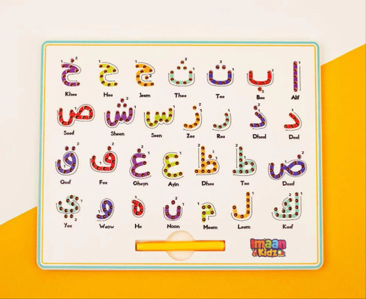 Arabic Alphabet Magpad – Reusable Magnetic Tracing Board for Kids