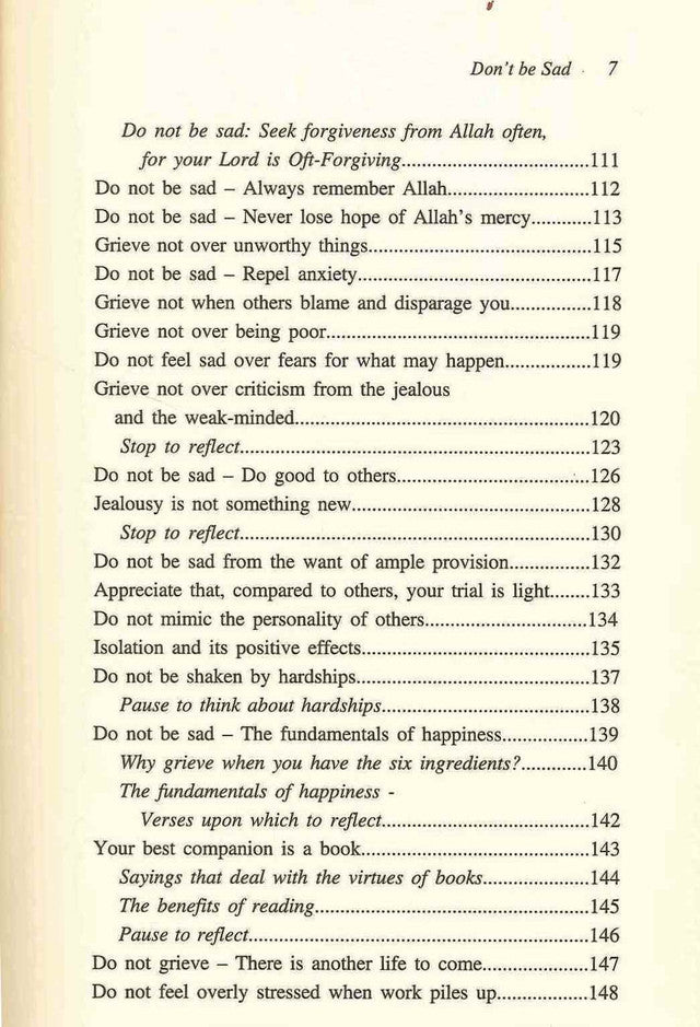 Don’t Be Sad – Hard Cover | Islamic Self-Help & Motivation Book by Dr. Aid al-Qarni