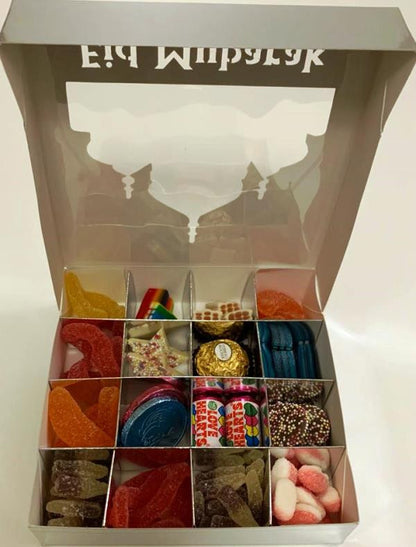 Eid Mubarak Silver Sweets Box – 16 Pick & Mix Halal Jelly Selection | Halal Eid Gift Hamper