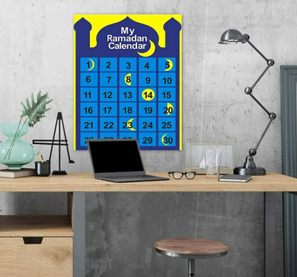 Eid & Ramadan Mubarak Felt Hanging Countdown for Kids – Islamic Ramadan Decor