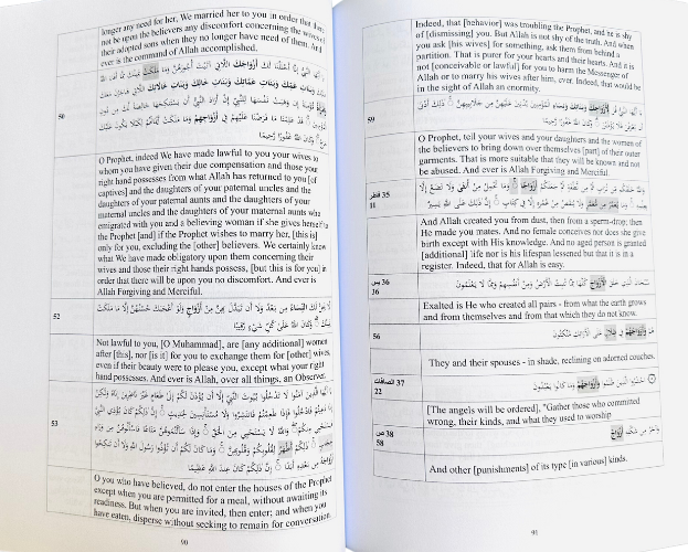 Family Members in Holy Quran Verses – English Translation Book by Hamza Muhammad Dakka