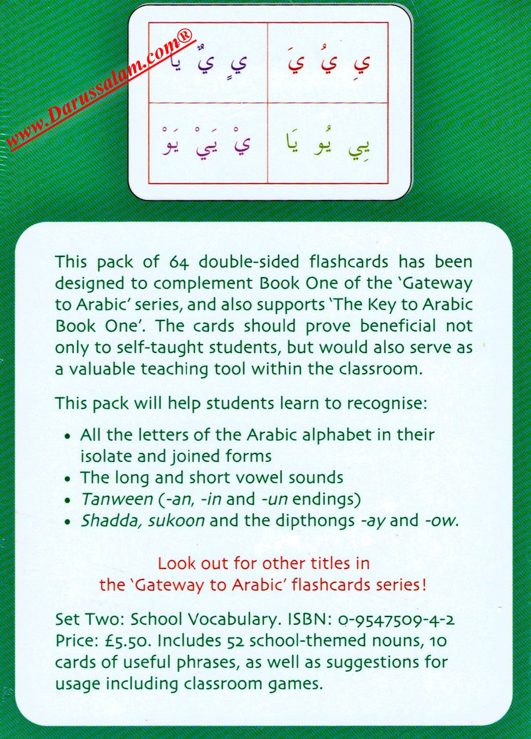 Gateway to Arabic Flashcards – Set One | Beginner Arabic Vocabulary ...