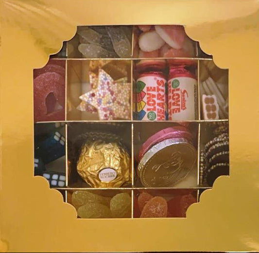 Gold Sweets Box – 16 Pick & Mix Halal Jelly Selection | Halal Gift Hamper & Islamic Candy Box