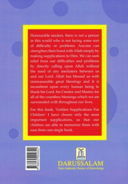 Golden Supplications for Children | Daily Duas & Adhkar for Kids –  Islamic Book