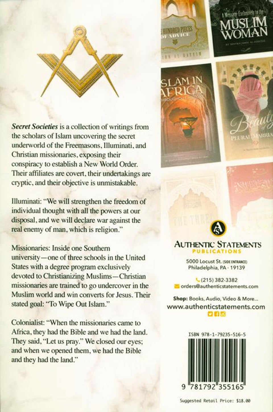 Secret Societies: Freemasons, Illuminati and Missionaries