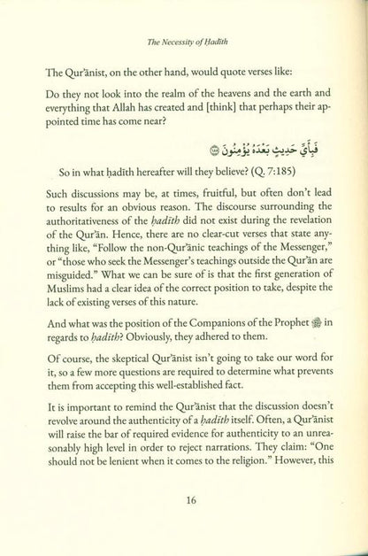 The Necessity of Hadith – Refutation of Qur’an-Only Approach | Islamic Belief & Sunnah Authority Book