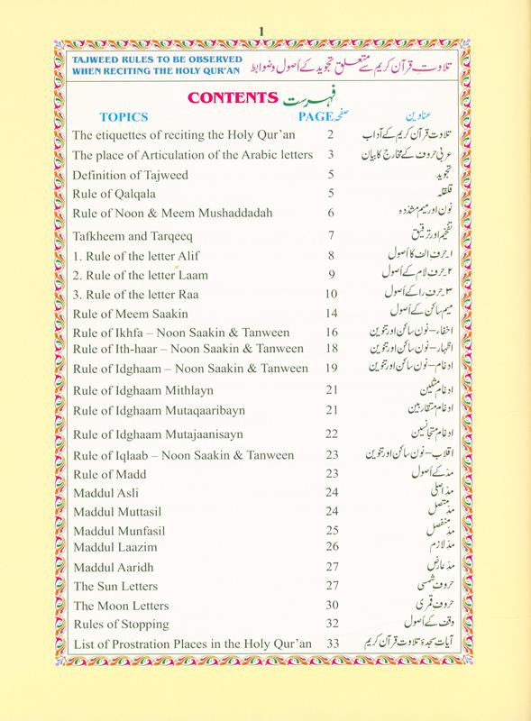 Holy Quran Colour-Coded Tajweed Rules 14×19 – Arabic  Quran with Recitation Guide