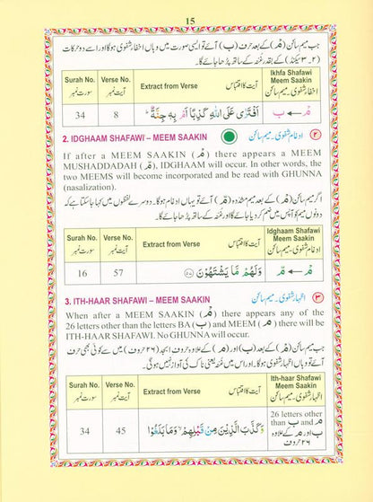 Holy Quran Colour Coded Tajweed Rules with Manzils – Large 18×25cm Hardcover