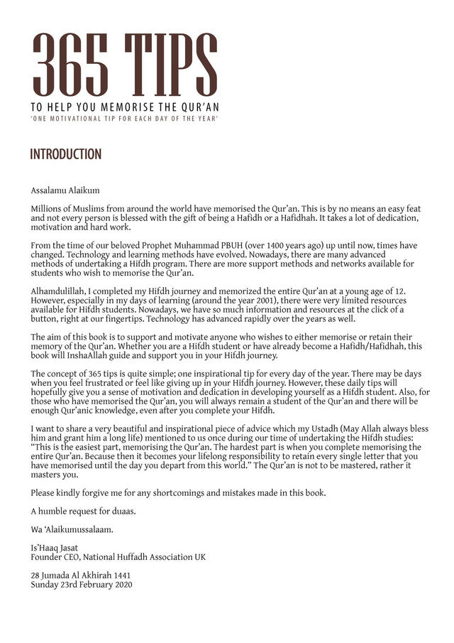 365 Tips To Help You Memorise The Qur’an — Daily Guidance for Your Hifdh Journey