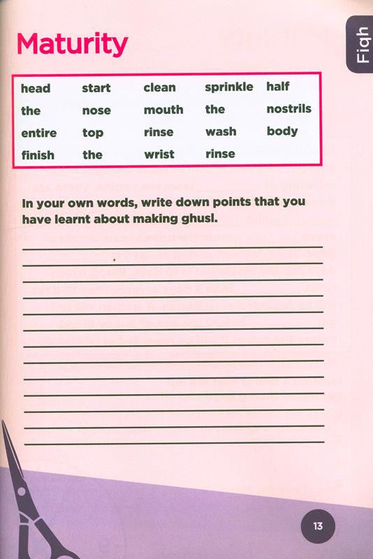 Islamic Curriculum Workbook 6 Girls (المنهج الإسلامي) – Islamic Learning & Character Building Activities for Muslim Girls