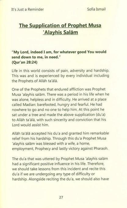 It’s Just a Reminder – Islamic Reflections for Daily Life by Sofia Ismail-islamicbrands
