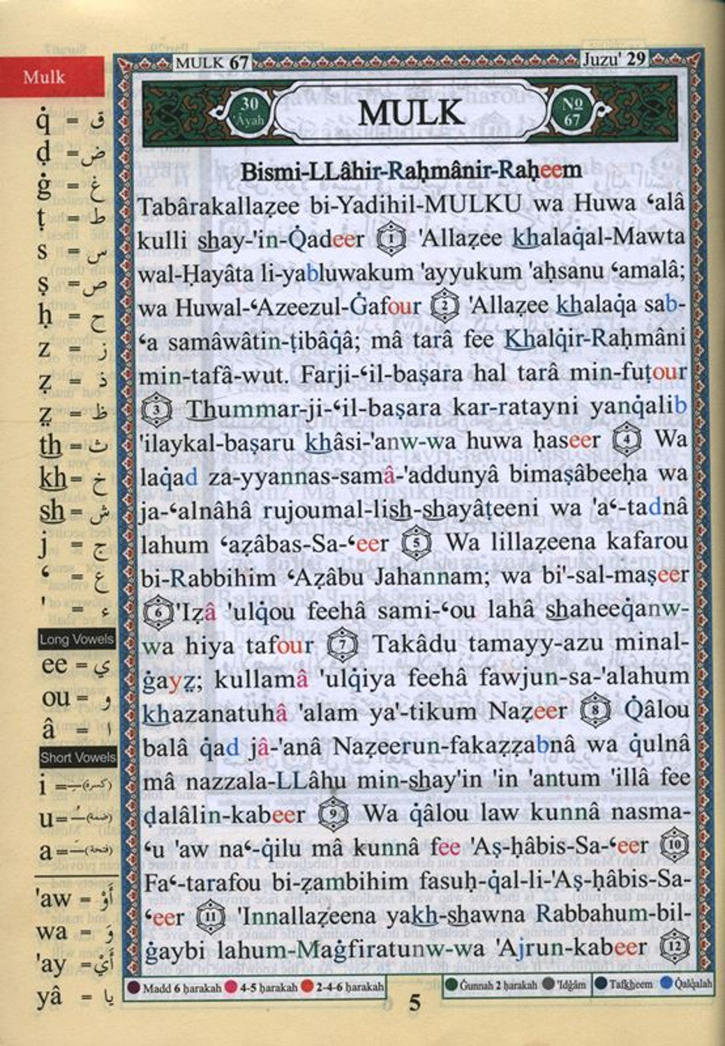 Juz Tabarak: Meanings, Translation, and Transliteration in English