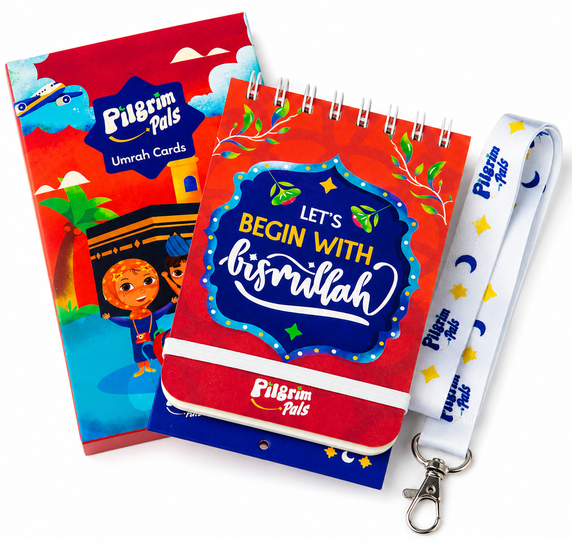Kids Umrah Guide Cards | Waterproof Step-by-Step Duas Set by Little Pilgrims-islamicbrands.org