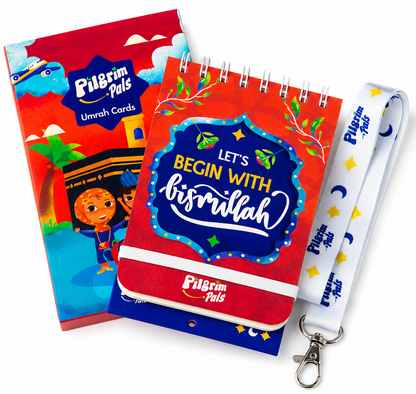 Kids Umrah Guide Cards | Waterproof Step-by-Step Duas Set by Little Pilgrims-islamicbrands.org
