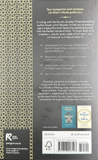 Living with the Qur’an by Mufti Menk – Islamic Guidance Book for Spiritual Growth & Muslim Home Essentials