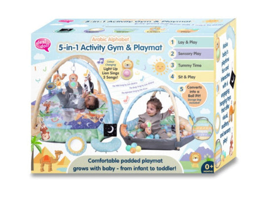 New Arabic Alphabet 5-in-1 Activity Gym Playmat – Interactive Learning & Play Mat for Kids 1