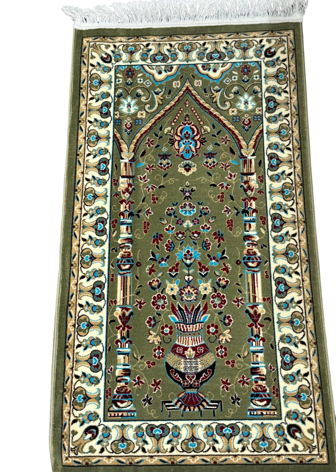 Tapis de prière turc authentique au design ravissant – Tapis de prière islamique doux pour la prière quotidienne