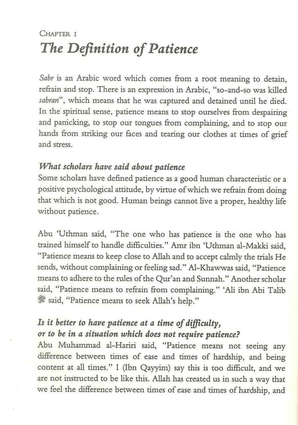 Patience and Gratitude Book | Islamic Spiritual Growth Guide by Ibn Qayyim-islamicbrands