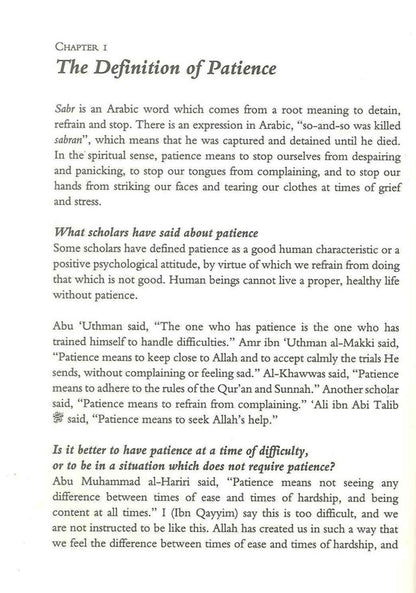Patience and Gratitude Book | Islamic Spiritual Growth Guide by Ibn Qayyim-islamicbrands