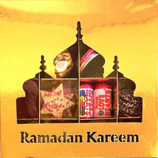Ramadhan Mubarak Gold Sweets Box – 16 Pick & Mix Halal Jelly Selection | Halal Ramadan Gift Hamper