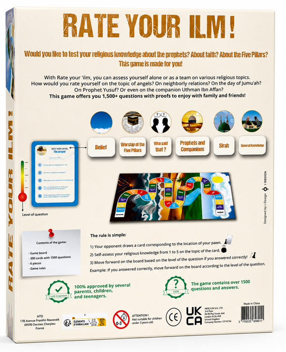 Rate Your Ilm: Prophets and Companions | Interactive Islamic Quiz Book for Kids