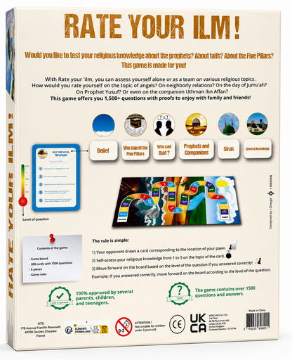 Rate Your Ilm: Prophets and Companions | Interactive Islamic Quiz Book for Kids