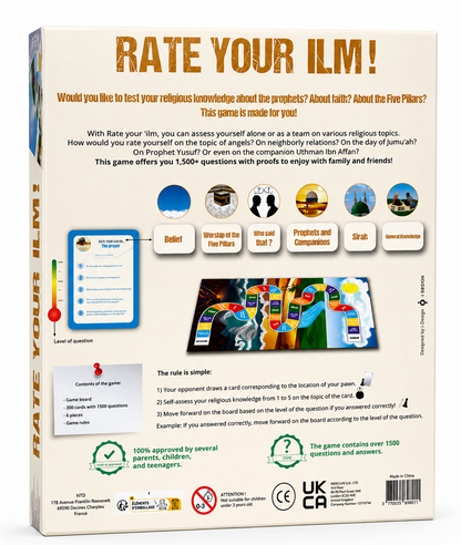 Rate Your Ilm: Prophets and Companions | Interactive Islamic Quiz Book for Kids