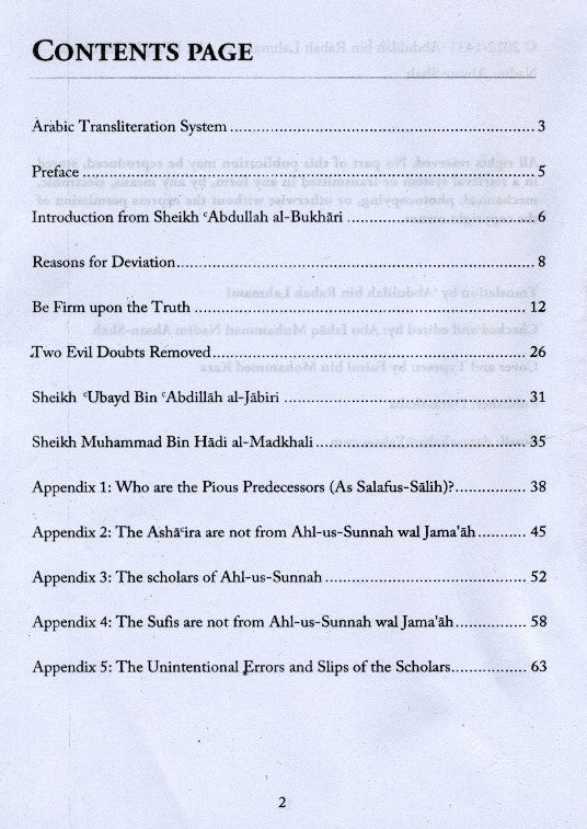 Reasons for Deviation – Islamic Guide to Staying Firm Upon the Truth by Shaykh Rabi’ bin Hadi al-Madkhali (English) 2
