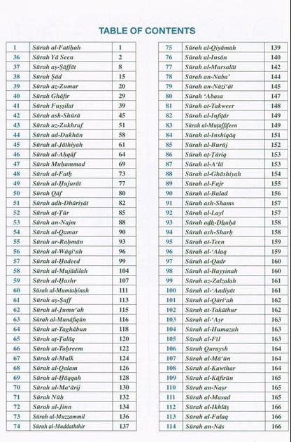 Saheeh International Quran Last Quarter (Rub Yasin) – Arabic Text with English Meanings-islamicbrands.org