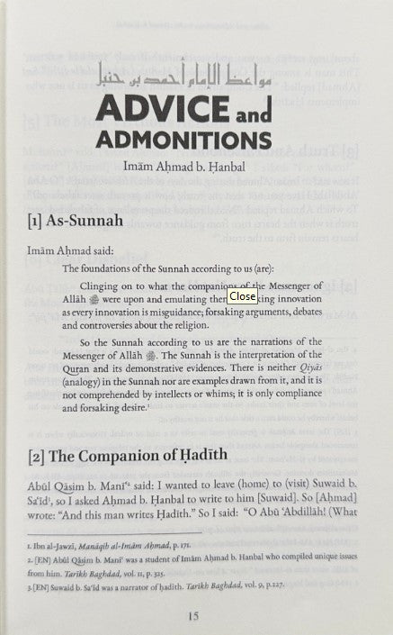 Advice and Admonition – Authentic Islamic Guidance Book