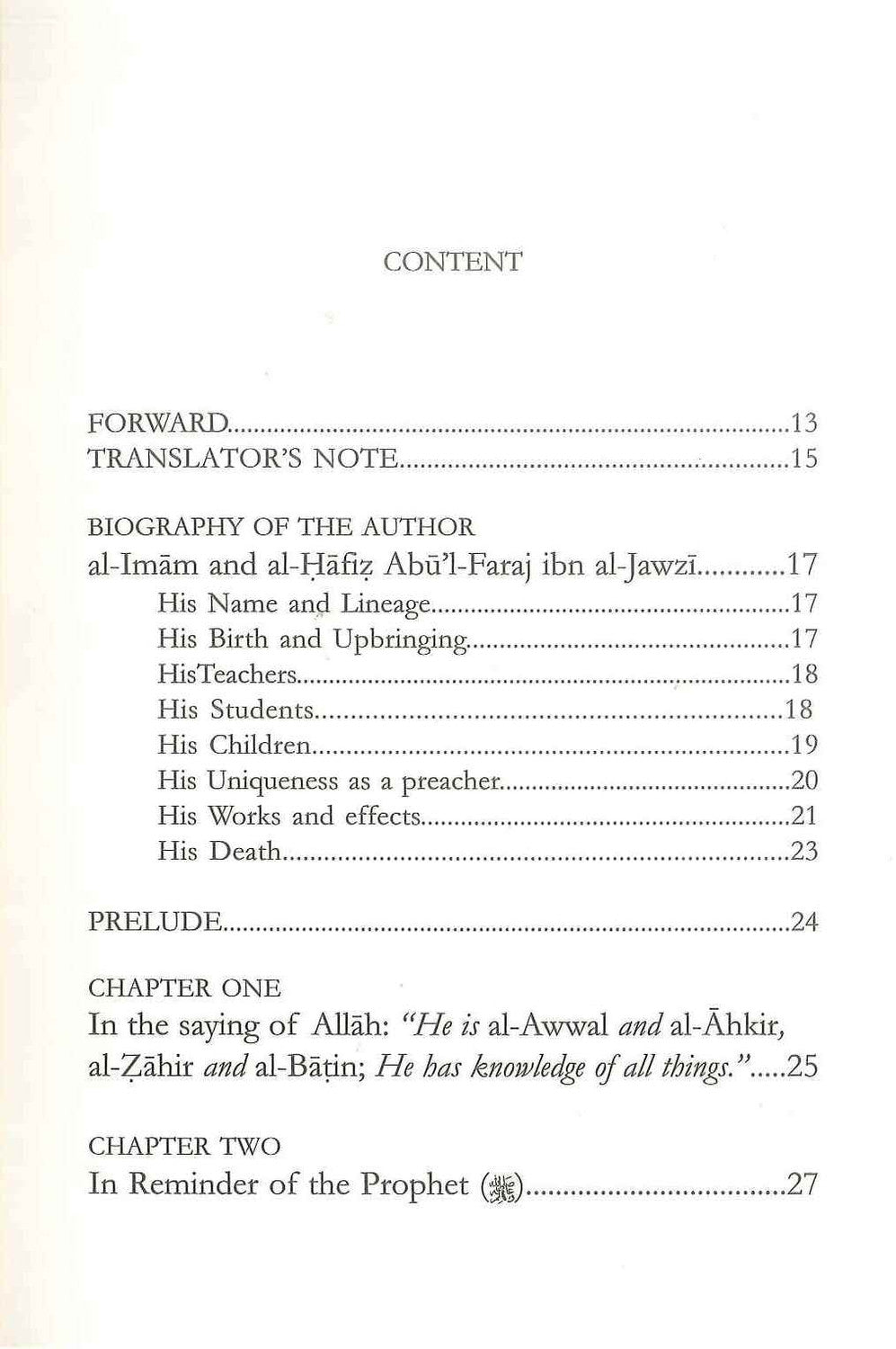 Seeds of Admonishment And Reform | Ibn al-Jawzi