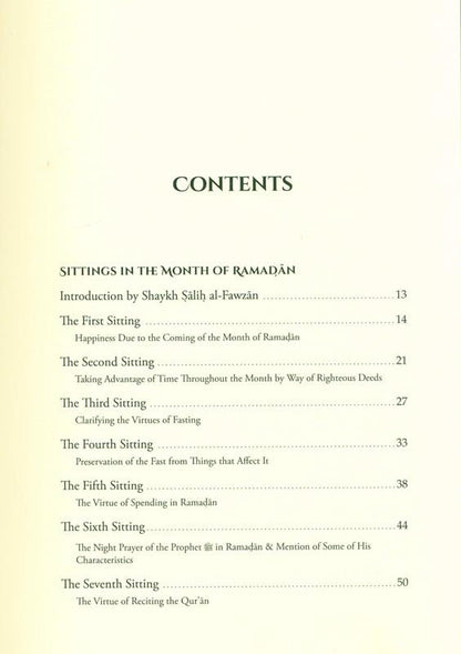 Sittings in the Month of Ramadan | Islamic Lessons on Fasting, Worship & Faith-islamicbrands.org