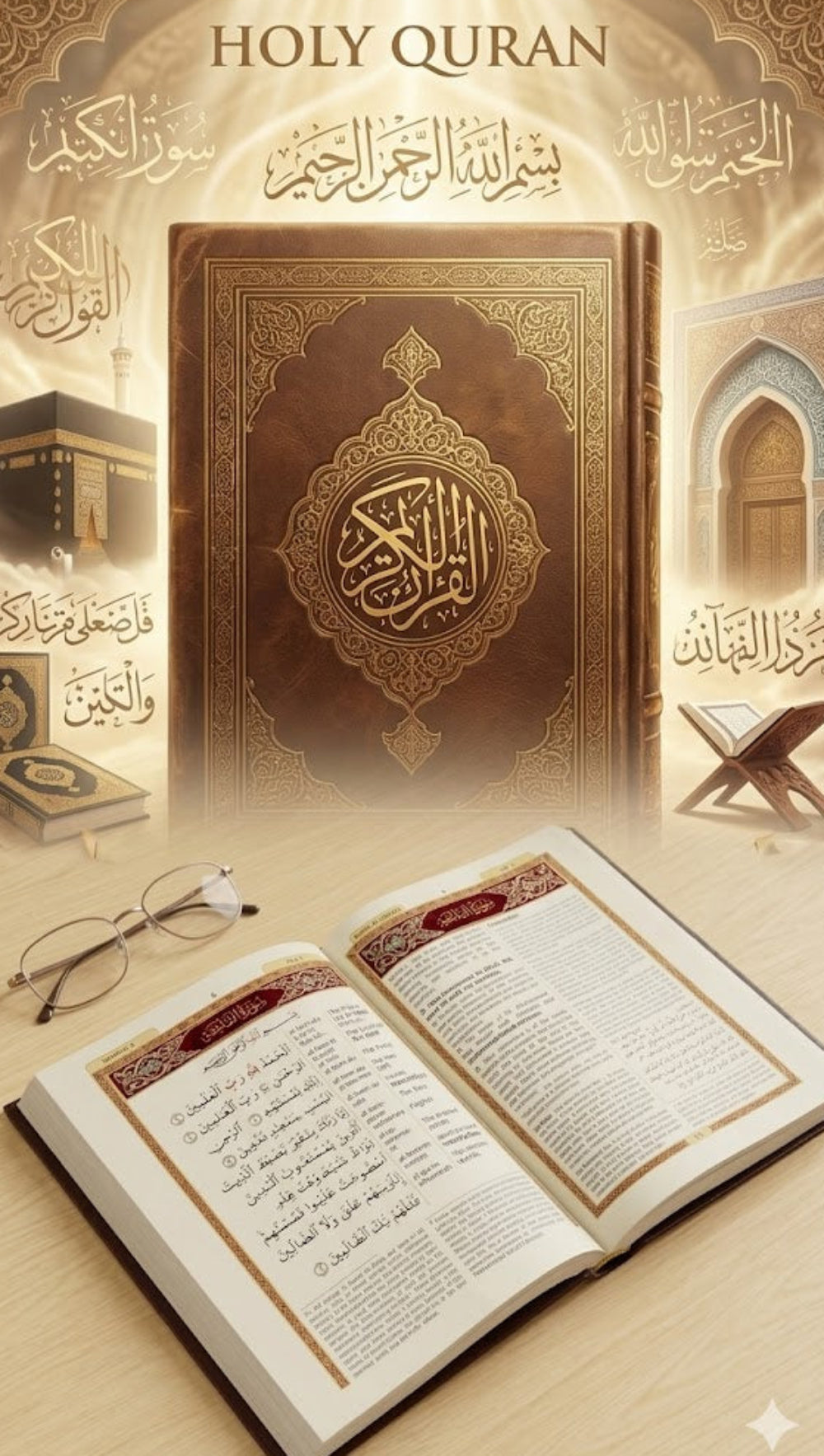 Taj Easy Quran Word-by-Word with English Translation Vol 1 & Transliteration Vol 2| Learn Quran for Beginners-islamicbrands.org