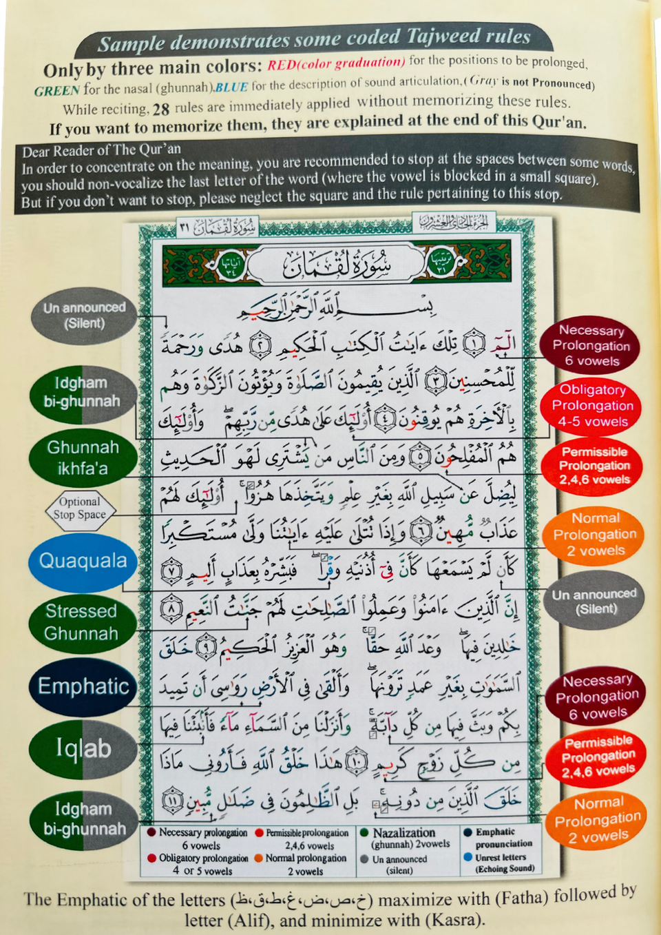 Tajweed Quran with English Translation & Transliteration – Colour Coded Uthmani Script, Hardback Red

