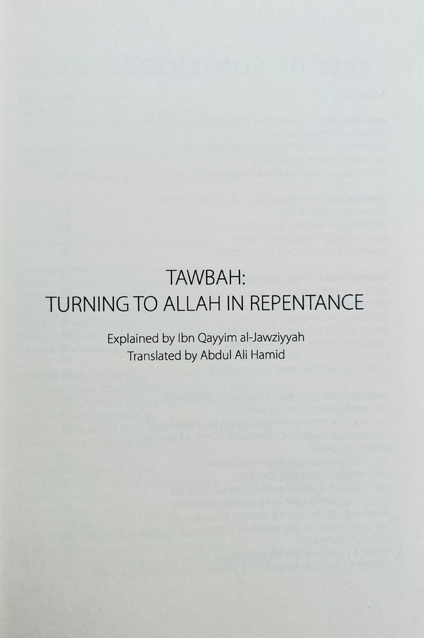 Tawbah: Turning to Allah in Repentance Large Size | Ibn Al-Qayyim Islamic Book (Disease & The Cure, Tazkiyah & Forgiveness)-islamicbrands
