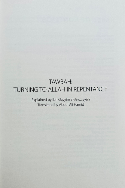 Tawbah: Turning to Allah in Repentance Large Size | Ibn Al-Qayyim Islamic Book (Disease & The Cure, Tazkiyah & Forgiveness)-islamicbrands