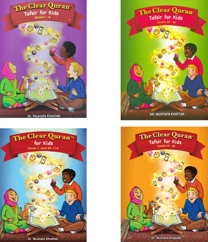 The Clear Quran Tafsir for Kids – Hardcover Collection | Surahs 1–9, 10–28, 29–48, 49–114 | With Arabic Text-islamicbrands