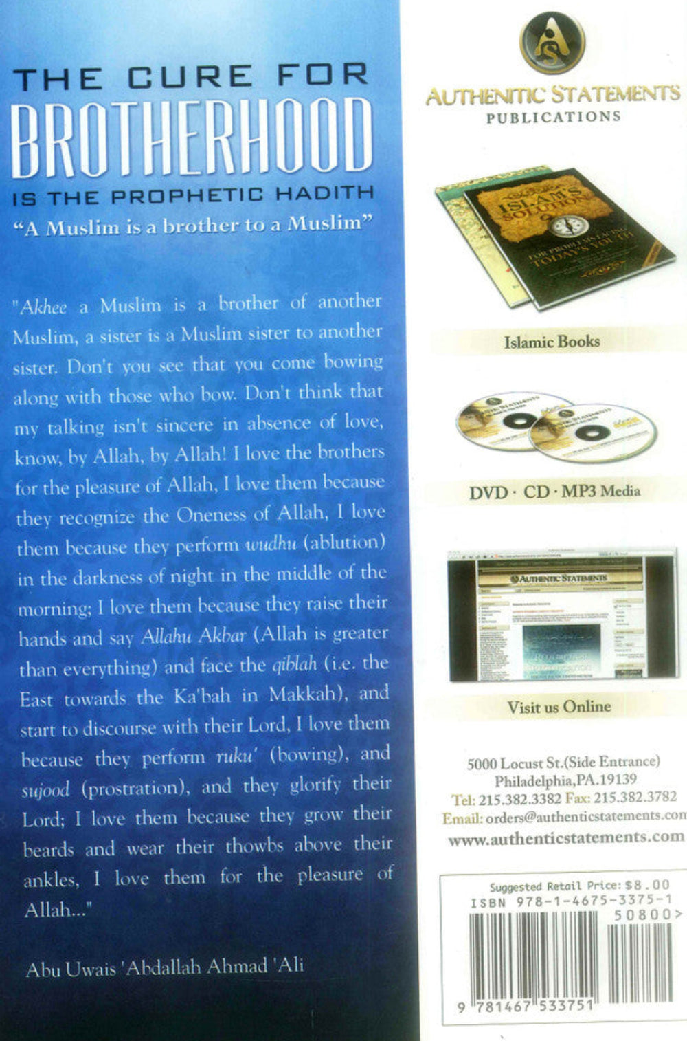 The Cure for Brotherhood Is the Prophetic Hadith – Islamic Guide on Muslim Unity & Hadith Teachings
www.islamicbrands.org