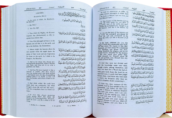 The Glorious Quran English Text & Explanatory Translation Hardcover 266-U by Marmaduke Pickthall