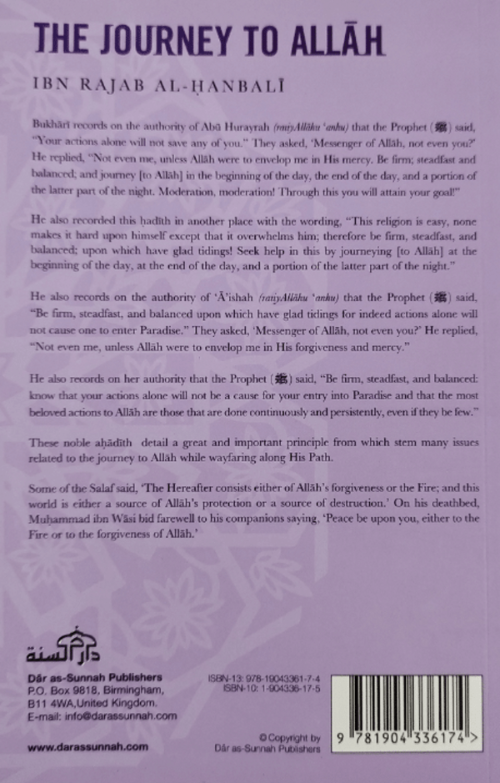 The Journey to Allah – Spiritual Hadith & Self-Purification Book by Ibn Rajab al-Hanbali-islamicbrands