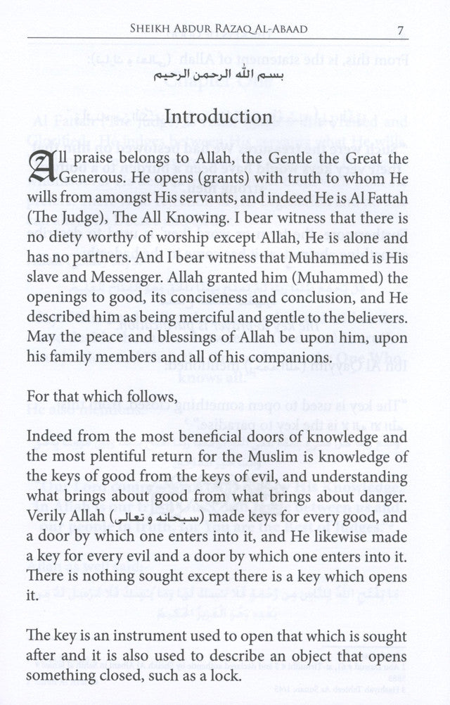 The Keys of Good – Islamic Guide to the Keys of Good and Avoiding Evil