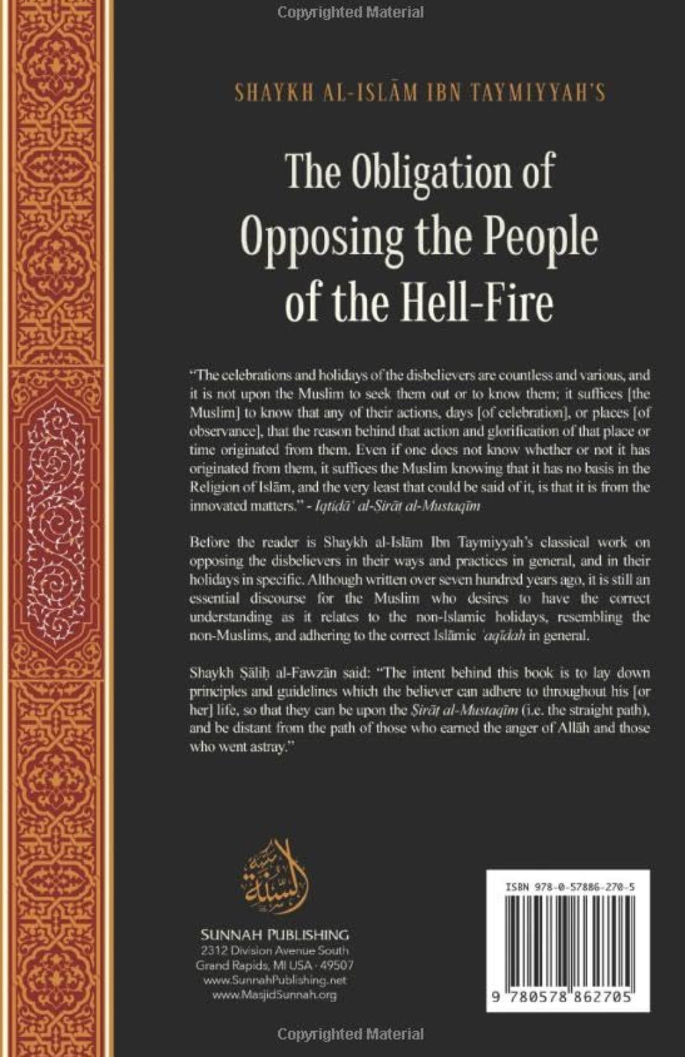 The Obligation of Opposing the People of the Hell-Fire – Ibn Taymiyyah | Aqeedah Book-Islamicbrands.org