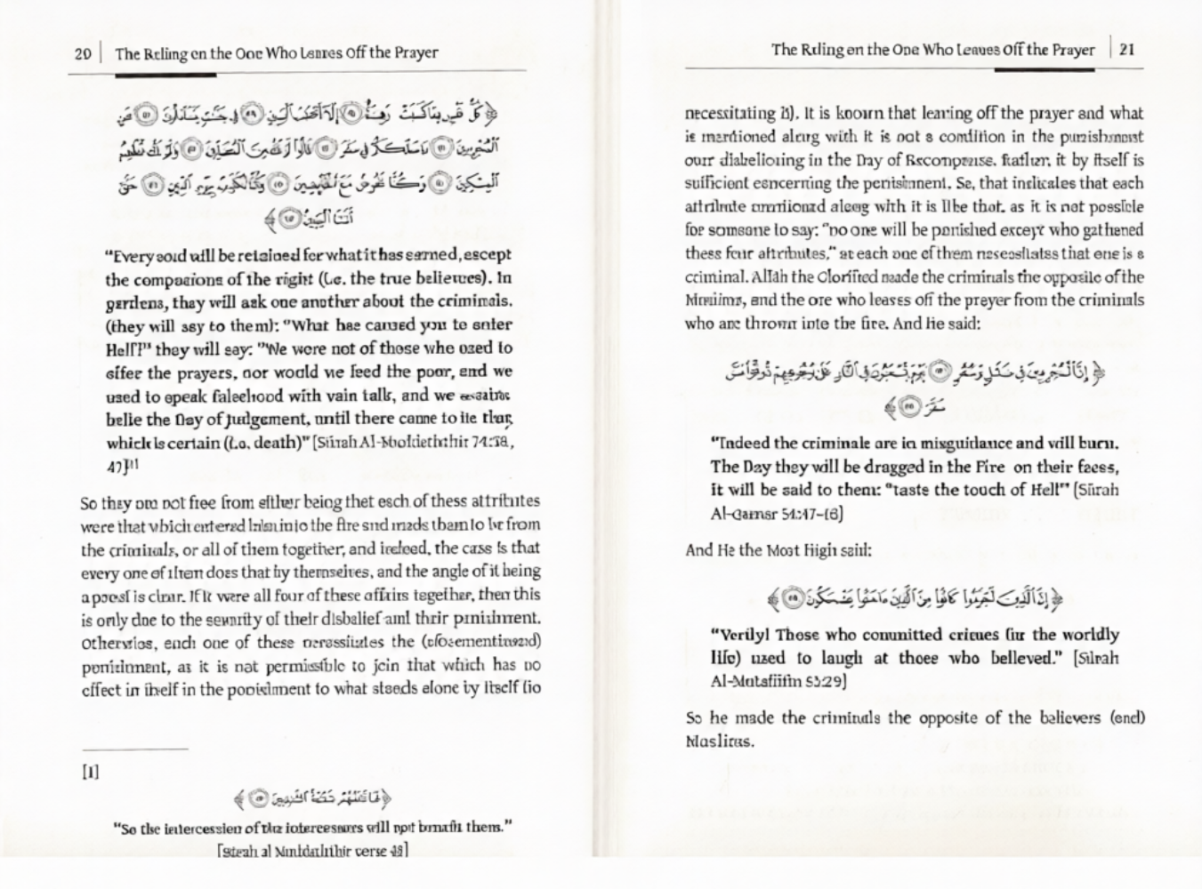 The Ruling on the One Who Leaves Off the Prayer | Shaykh Muhammad Taqi-ud-Deen al-Hilali-islamicbrands