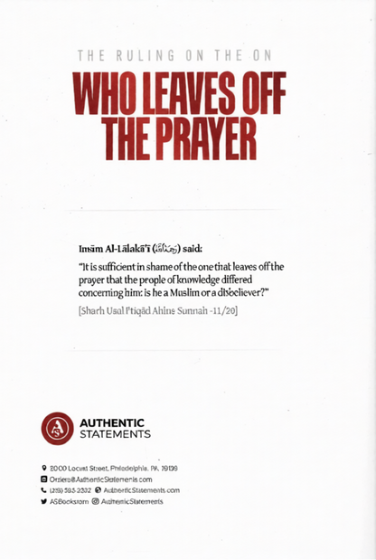 The Ruling on the One Who Leaves Off the Prayer | Shaykh Muhammad Taqi-ud-Deen al-Hilali-islamicbrands