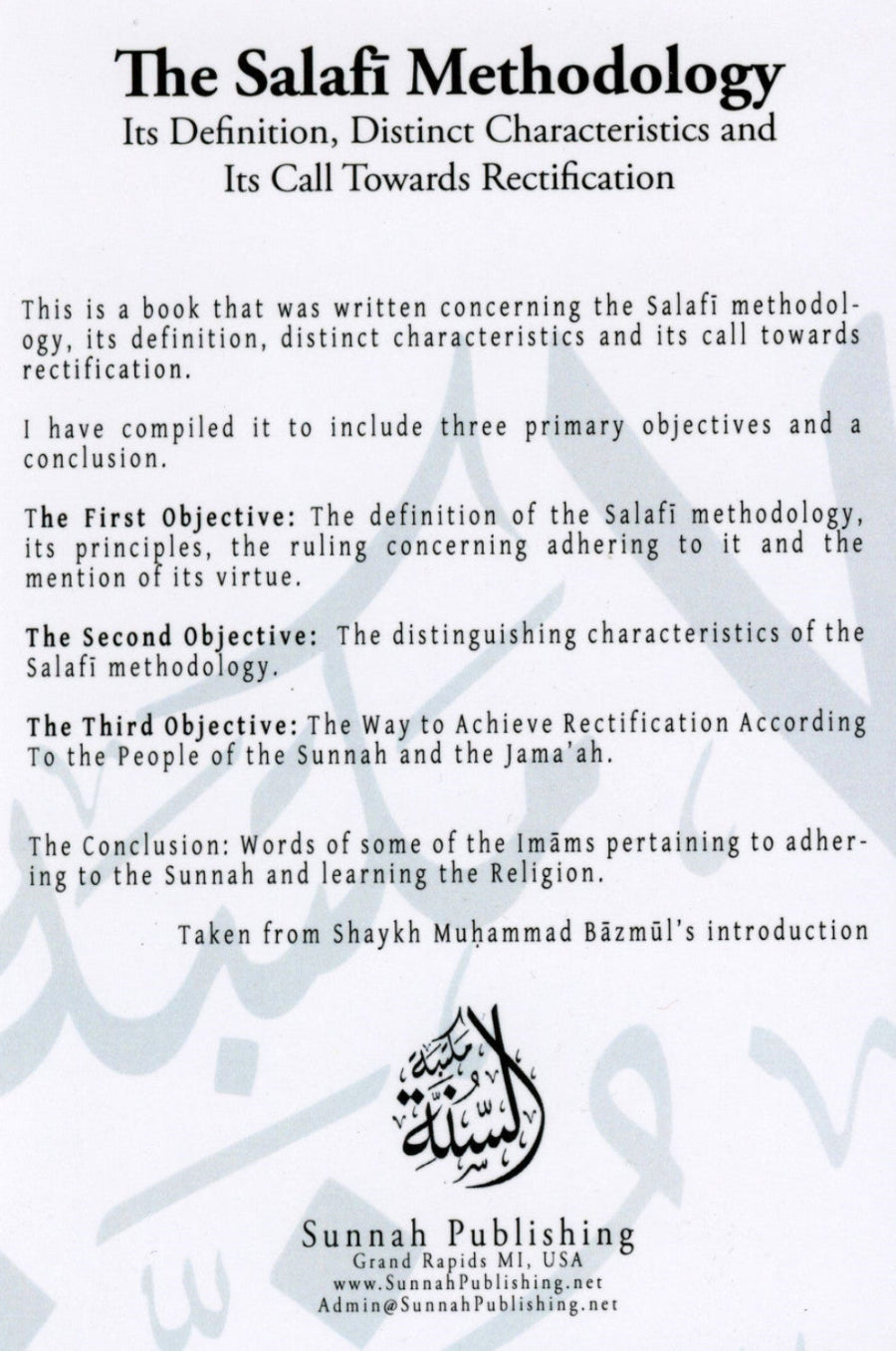 The Salafi Methodology – Islamic Aqeedah & Salafi Principles Book | Sunnah Publishing-islamicbrands