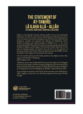 The Statement of At-Tawhid: La Ilaha Illa Allah by Shaykh Abdur Razzaaq Al-Badr-islamicbrands.org
