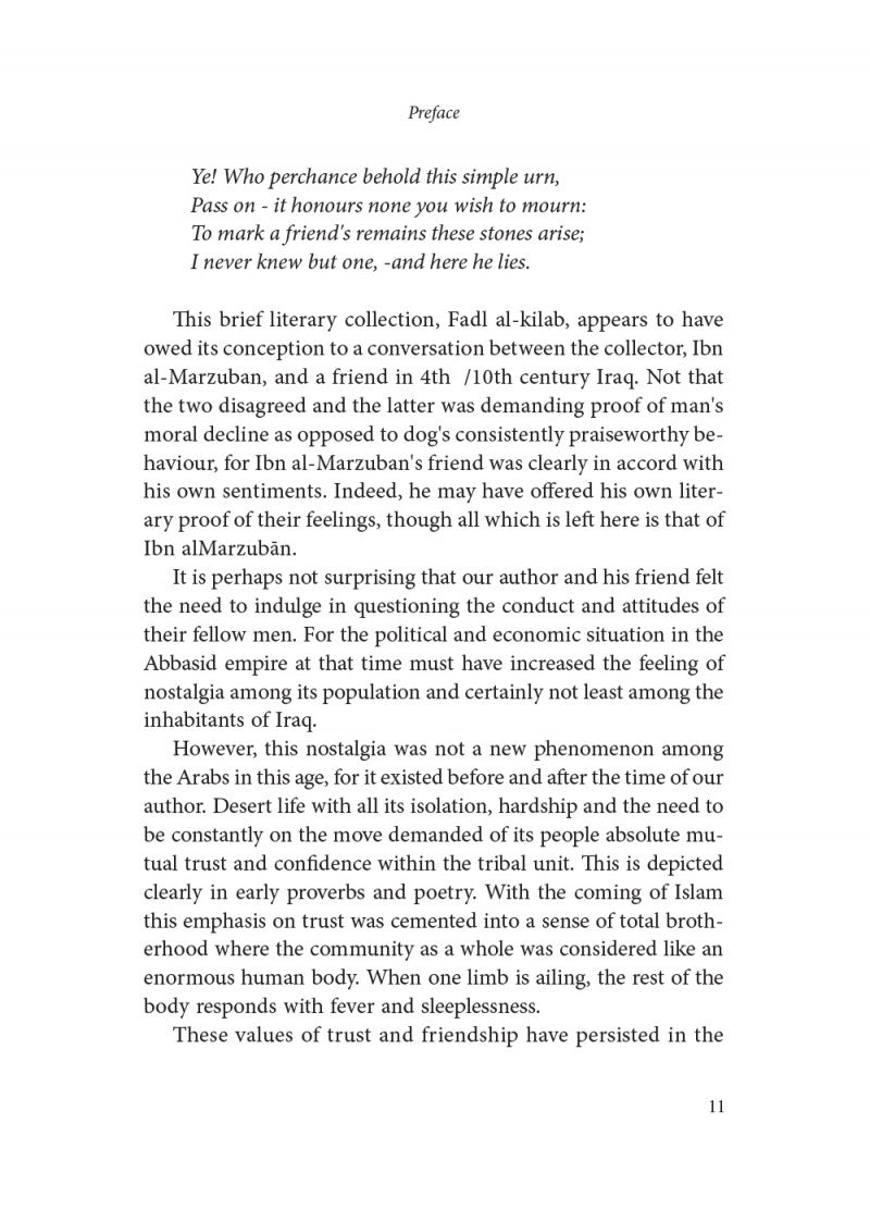 The Superiority of Dogs Book – Stories and Poetry by Ibn al-Marzuban