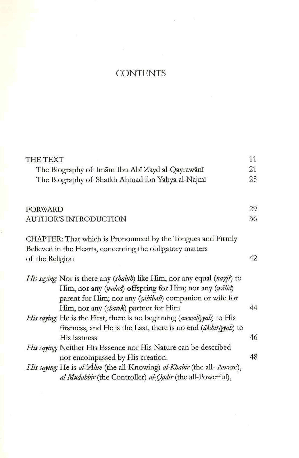 The Creed Of Ibn Abi Zayd Al-Qayrawani | Daar Us-Sunnah
